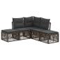 Preview: Gartensofa-set 5 stk. Grau Poly-Rattan
