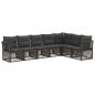 Preview: Gartensofa-set 7 stk. Grau Poly-Rattan