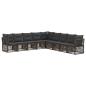 Preview: Gartensofa-set 9 Stk. Grau Poly-Rattan