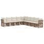 Preview: Gartensofa-set 9 stk. Beige Poly-Rattan
