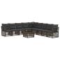 Preview: Gartensofa-set 10 stk. Grau Poly-Rattan