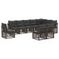 Preview: Gartensofa-set 10 stk. Grau Poly-Rattan
