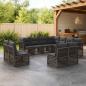 Preview: ARDEBO.de - Gartensofa-set 11 stk. Grau Poly-Rattan