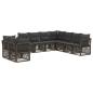 Preview: Gartensofa-set 9 stk. Grau Poly-Rattan
