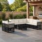 Preview: ARDEBO.de - Gartensofa-set 10 Stk. Schwarz Poly-Rattan