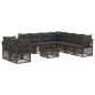 Preview: Gartensofa-set 10 stk. Grau Poly-Rattan
