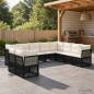 Preview: ARDEBO.de - Gartensofa-set 10 stk. Schwarz Poly-Rattan
