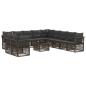 Preview: Gartensofa-set 12 Stk. Grau Poly-Rattan