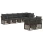 Preview: Gartensofa-set 8 stk. Grau Poly-Rattan