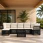 Preview: ARDEBO.de - Gartensofa-set 8 stk. Schwarz Poly-Rattan