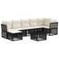 Preview: Gartensofa-set 8 stk. Schwarz Poly-Rattan
