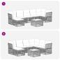 Preview: Gartensofa-set 8 Stk. Grau Poly-Rattan