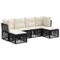 Preview: Gartensofa-set 6 stk. Schwarz Poly-Rattan