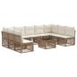 Preview: Gartensofa-set 10 stk. Beige Poly-Rattan