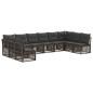 Preview: Gartensofa-set 10 stk. Grau Poly-Rattan