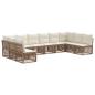 Preview: Gartensofa-set 10 stk. Beige Poly-Rattan