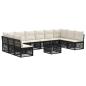Preview: Gartensofa-set 11 stk. Schwarz Poly-Rattan
