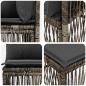Preview: Gartensofa-set 10 Stk. Grau Poly-Rattan