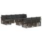 Preview: Gartensofa-set 11 stk. Grau Poly-Rattan