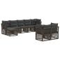 Preview: Gartensofa-set 9 stk. Grau Poly-Rattan