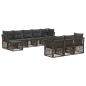 Preview: Gartensofa-set 10 stk. Grau Poly-Rattan