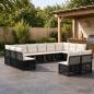 Preview: ARDEBO.de - Gartensofa-set 12 stk. Schwarz Poly-Rattan