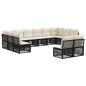 Preview: Gartensofa-set 12 stk. Schwarz Poly-Rattan