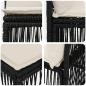 Preview: Gartensofa-set 12 stk. Schwarz Poly-Rattan