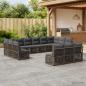 Preview: ARDEBO.de - Gartensofa-set 13 stk. Grau Poly-Rattan