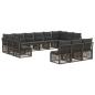 Preview: Gartensofa-set 13 stk. Grau Poly-Rattan