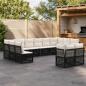 Preview: ARDEBO.de - Gartensofa-set 12 stk. Schwarz Poly-Rattan