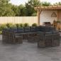 Preview: ARDEBO.de - Gartensofa-set 13 Stk. Grau Poly-Rattan