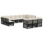 Preview: Gartensofa-set 13 stk. Schwarz Poly-Rattan