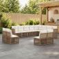 Preview: Gartensofa-set 12 Stk. Beige Poly-Rattan