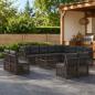 Preview: ARDEBO.de - Gartensofa-set 13 stk. Grau Poly-Rattan