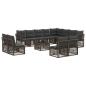 Preview: Gartensofa-set 13 stk. Grau Poly-Rattan