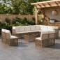Preview: ARDEBO.de - Gartensofa-set 13 Stk. Beige Poly-Rattan