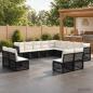 Preview: ARDEBO.de - Gartensofa-set 13 stk. Schwarz Poly-Rattan
