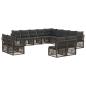 Preview: Gartensofa-set 13 stk. Grau Poly-Rattan