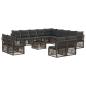 Preview: Gartensofa-set 14 stk. Grau Poly-Rattan