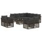 Preview: Gartensofa-set 12 stk. Grau Poly-Rattan