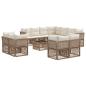Preview: Gartensofa-set 12 Stk. Beige Poly-Rattan