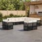 Preview: ARDEBO.de - Gartensofa-set 13 stk. Schwarz Poly-Rattan