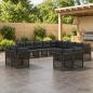 Preview: ARDEBO.de - Gartensofa-set 13 stk. Grau Poly-Rattan