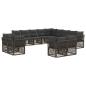 Preview: Gartensofa-set 13 stk. Grau Poly-Rattan