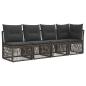 Preview: Gartensofa-set 13 stk. Grau Poly-Rattan