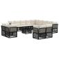 Preview: Gartensofa-set 14 Stk. Schwarz Poly-Rattan