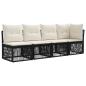 Preview: Gartensofa-set 14 Stk. Schwarz Poly-Rattan