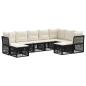 Preview: Gartensofa-set 9 stk. Schwarz Poly-Rattan