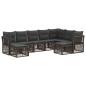 Preview: Gartensofa-set 9 stk. Grau Poly-Rattan